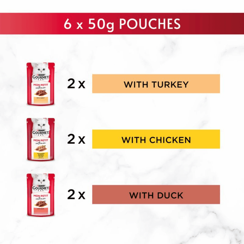 Gourmet Mon Petit Cat Food | Variety Wet Pouches