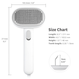 Cat & Dog Grooming Brush | Self-Cleaning Deshedding Comb for Long & Short Hair Pets