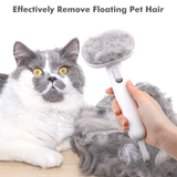 Cat & Dog Grooming Brush | Self-Cleaning Deshedding Comb for Long & Short Hair Pets
