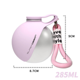Portable Stainless Steel Dog Water Bottle with Foldable Cup